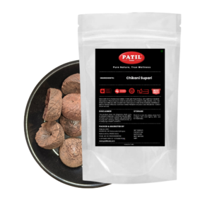 Patil Foods Chikani Supari smooth betel nut Areca catechu FSSAI certified natural no preservatives Maharashtra India