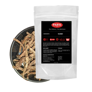 Patil Kutaki Whole Picrorhiza kurroa Ayurvedic root — FSSAI certified, no preservatives, ships worldwide — Patil Foods Kolhapur