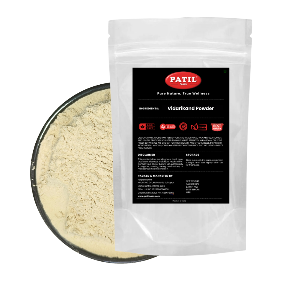 Patil Vadarikand Powder - Pure Pueraria Tuberosa Ayurvedic Herb - FSSAI Certified from Kolhapur